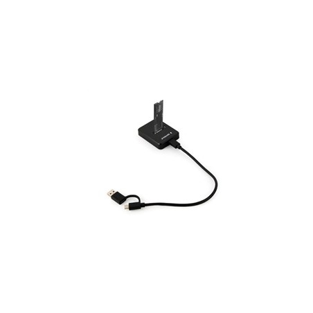 GEMBIRD dokovací stanice pro stolní počítače DD-U3M2, USB-C, M.2 SATA, NVMe SSD, černá