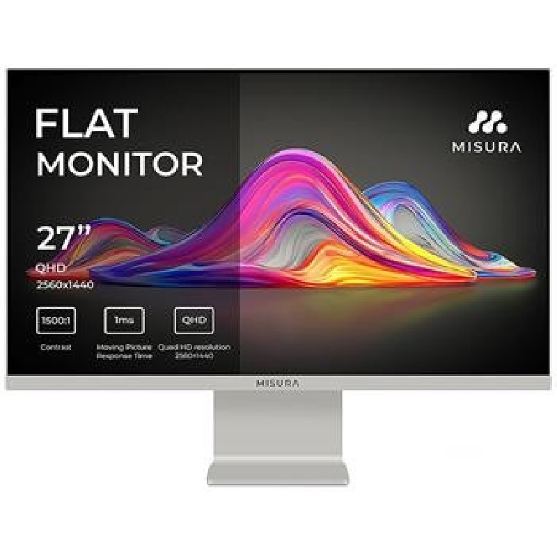 MISURA 27" LED VIVA P26M2741QKAS01/ IPS/ 2560x1440 (QHD)/ 1ms/ 350 cd/m2/ 1500:1/ HDMI/ DP/ USB-C/ měsíčně stříbrný
