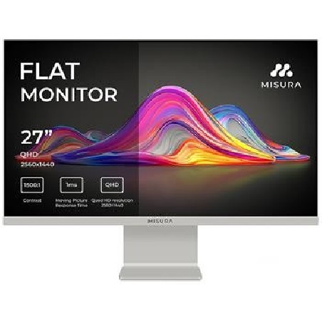 MISURA 27" LED VIVA P26M2741QKAS01/ IPS/ 2560x1440 (QHD)/ 1ms/ 350 cd/m2/ 1500:1/ HDMI/ DP/ USB-C/ měsíčně stříbrný