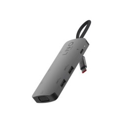 LINQ - Dokovací stanice - pro chytrý telefon, tablet, notebook, monitor - USB-C - VGA, HDMI, DP, Mini DP