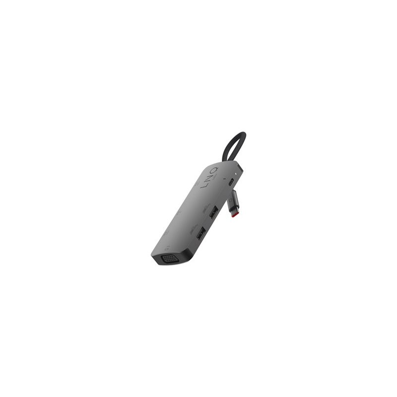 LINQ - Dokovací stanice - pro chytrý telefon, tablet, notebook, monitor - USB-C - VGA, HDMI, DP, Mini DP