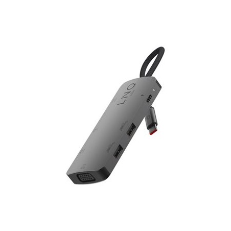 LINQ - Dokovací stanice - pro chytrý telefon, tablet, notebook, monitor - USB-C - VGA, HDMI, DP, Mini DP