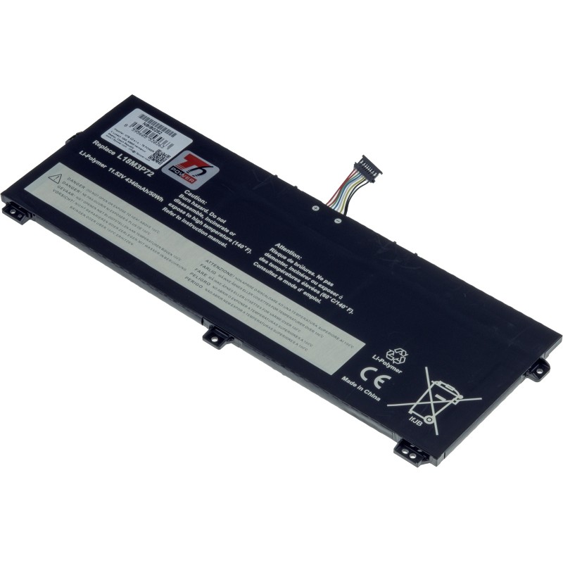 Baterie T6 Power pro Lenovo ThinkPad X13 Yoga Gen 1, X390 Yoga, 4340mAh, 50Wh, 3cell, Li-Pol