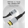 PremiumCord HDMI2.1 Prodlužovací kabel 8K@60Hz 4K@120Hz aluminium 0,5m