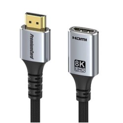 PremiumCord HDMI2.1 Prodlužovací kabel 8K@60Hz 4K@120Hz aluminium 2m