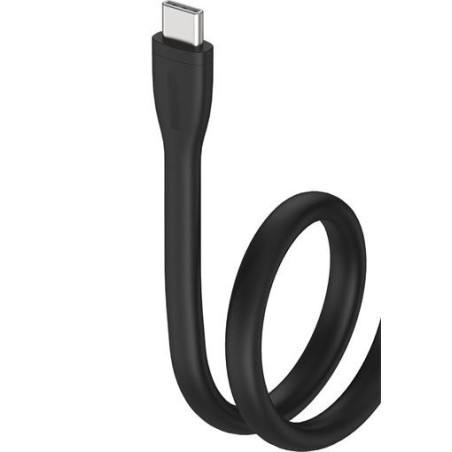 PremiumCord Silikonový kabel s konektory USB-C 60W 480Mbps černý extra měkký 1,5m
