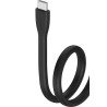 PremiumCord Silikonový kabel s konektory USB-C 60W 480Mbps černý extra měkký 1,5m