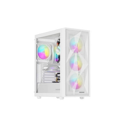 Počítačová skříň Genesis DIAXID 605 ARGB/Midi Tower/Transpar./Bílá