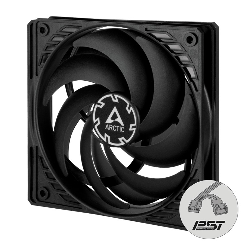 ARCTIC ventilátor P12 SLIM PWM PST 120mm, černá