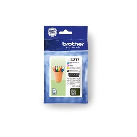 Brother LC3217 Value Pack - 4-balení - černá, žlutá, azurová, purpurová - originální - inkoustová cartridge - pro Brother
