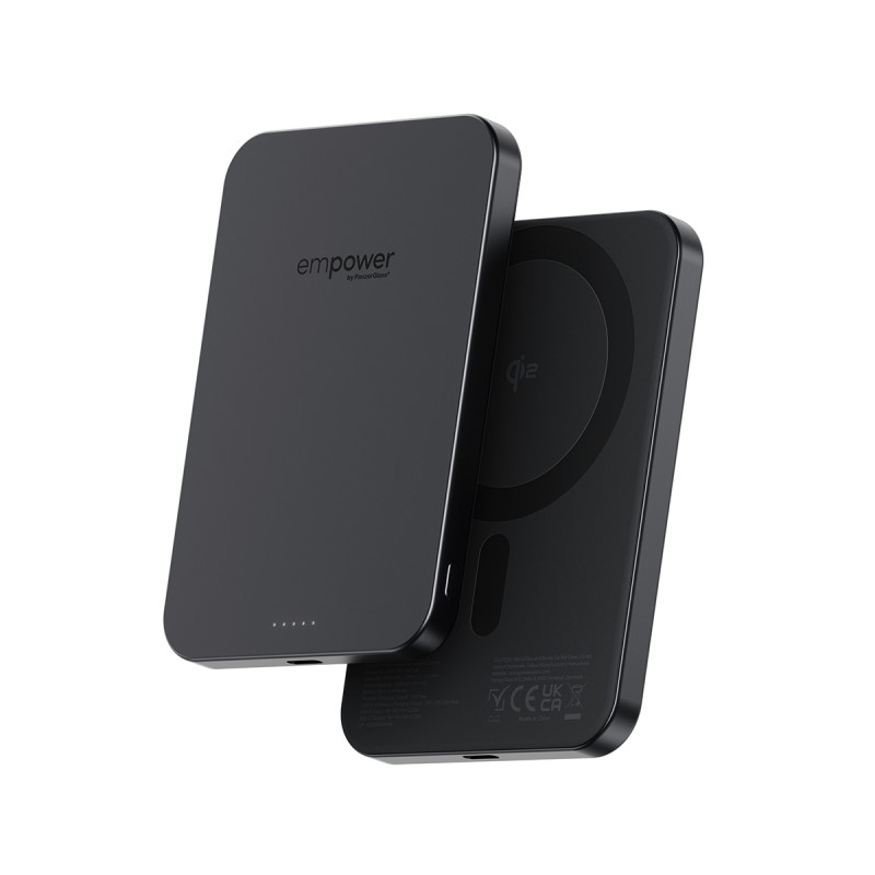 PanzerGlass emPower bezdrátová QI2 powerbanka 5000 mAh, MagSafe black