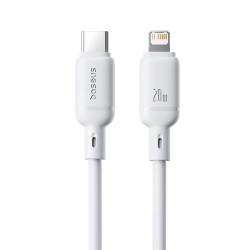 Baseus Rychlonabíjecí kabel Silky USB-C/Lightning 1m 20W bílý