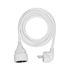 Solight prodlužovací přívod 5m, 1 zásuvka, 16A/3680W, PVC, bílý