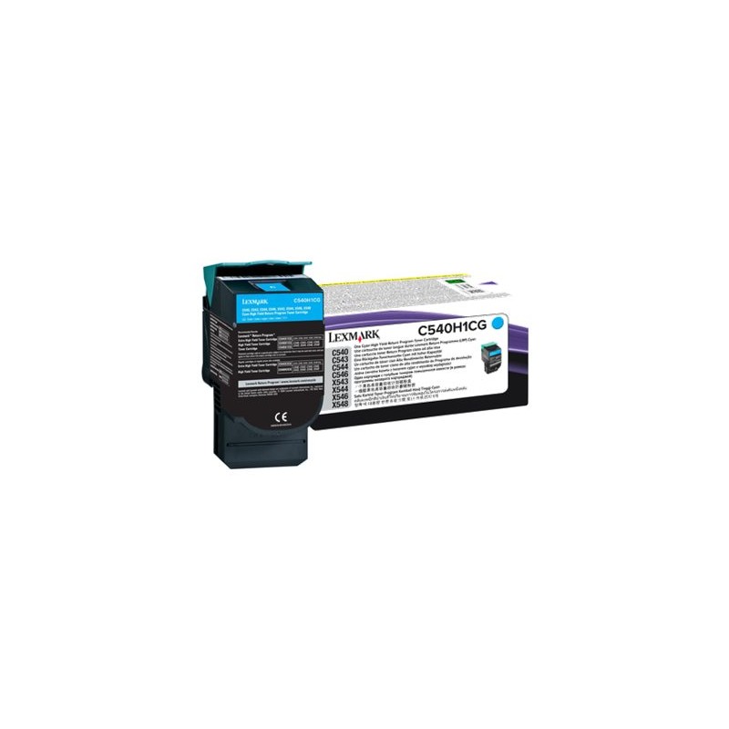 Lexmark originální toner C540H1CG, cyan, 2000str., high capacity, return