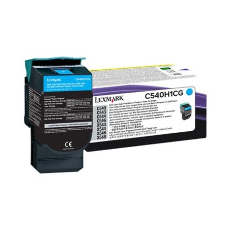Lexmark originální toner C540H1CG, cyan, 2000str., high capacity, return