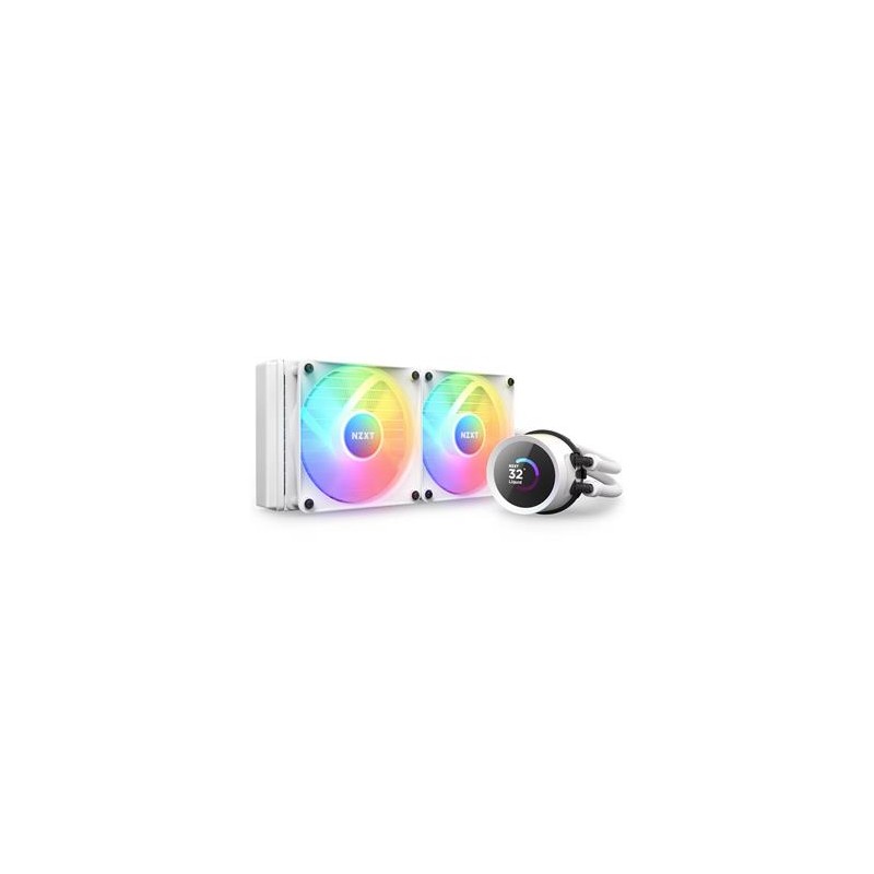 NZXT vodní chladič Kraken 240 RGB / 2x120mm fan / 4-pin PWM / LCD disp. / 6 let / bílý