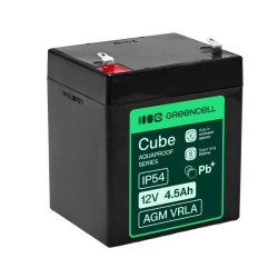 Greencell AGM VRLA 12V 4.5Ah maintenance-free baterie pro cash registers, kamery (90x70x106mm)