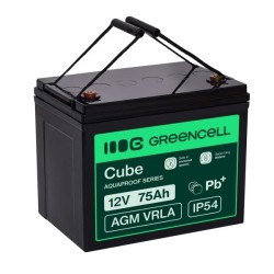 Green Cell CUBE AGM IP54 12V 75Ah VRLA baterie Gel deep cycle powerchair leisure baterie campervan