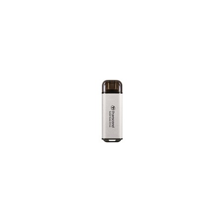 TRANSCEND Externí SSD ESD300S 512GB, External SSD, USB 10Gbps, Type C, stříbrná