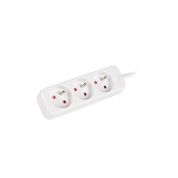 Prodlužovací kabel Lanberg PS0, 3 zásuvky, 1,5m, bílá