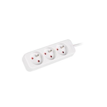 Prodlužovací kabel Lanberg PS0, 3 zásuvky, 1,5m, bílá