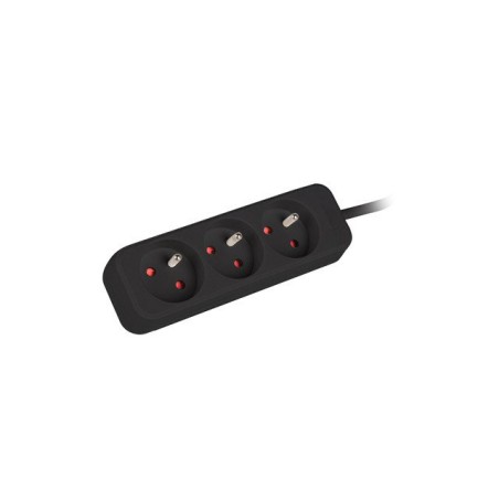 Prodlužovací kabel Lanberg PS0, 3 zásuvky, 3m, černá