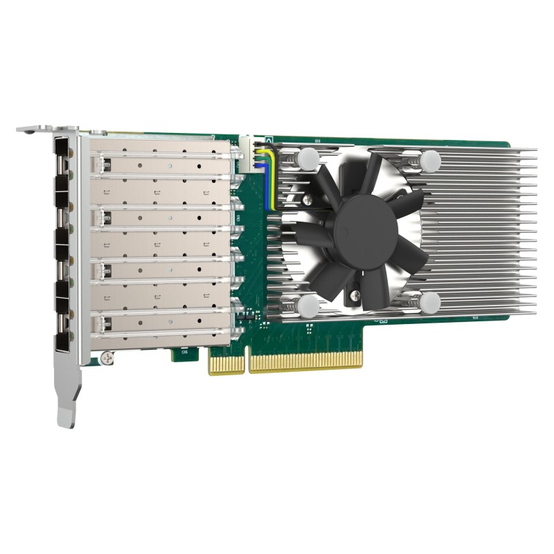 QNAP QXG-25G4SF-BCM, 4x25GbE SFP28, PCIe 4.0x8