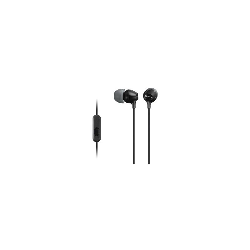 SONY sluchátka MDR-EX15AP, handsfree, černé