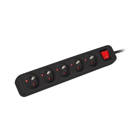 Prodlužovací kabel Lanberg PS1 5 zásuvky 3m vypínač černá