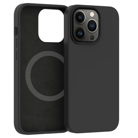 ER POWER Silikonový kryt CARNEVAL SNAP pro iPhone 14 Pro s MagSafe - Černá