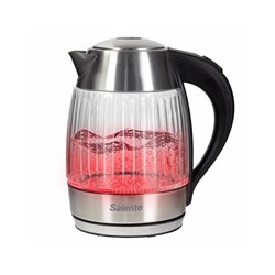 Salente StripeGlass, rychlovarná konvice 1,8 l, nerez/skleněná, červené podsvícení