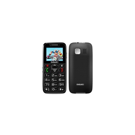 EVOLVEO EasyPhone, mobilní telefon pro seniory s nabíjecím stojánkem, černý