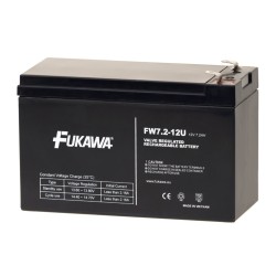 Baterie - FUKAWA FW 7,2-12 F2U (12V/7,2Ah - Faston 250), konektor - 6.3mm, životnost 5let