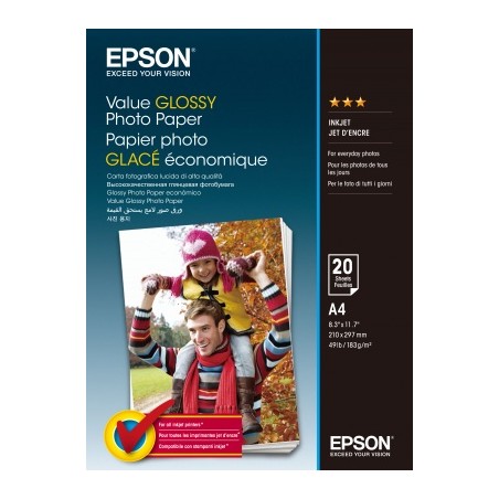 EPSON Value Glossy Photo Paper A4 20 sheet