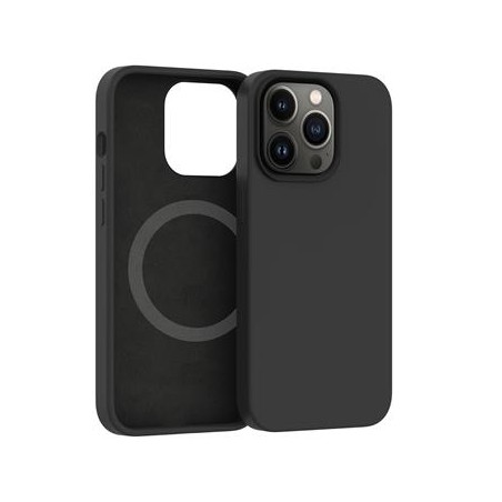 ER POWER Silikonový kryt CARNEVAL SNAP pro iphone 14 Pro Max s MagSafe - Černá