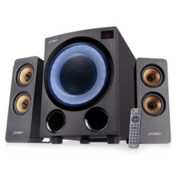 ROZBALENÉ - FENDA F&D repro F770X/ 2.1/ 76W/ černé s RGB/ BT5.0/ FM rádio/ USB přehrávání/ optický vstup/ dálkové ovlád