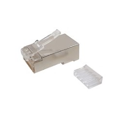 Solarix Konektor RJ45 CAT6 STP 8p8c stíněný skládaný na licnu / 100 ks