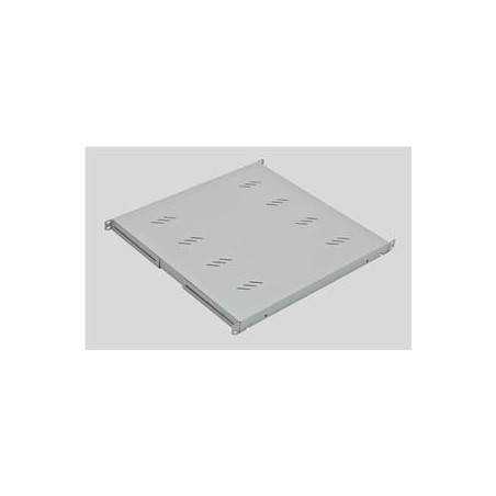 TRITON Police s perforací 19", 1U/650mm, nosnost 80kg, černá