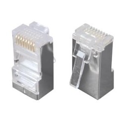 Solarix Konektor RJ45 CAT5E STP 8p8c stíněný neskládaný na drát / 100 ks
