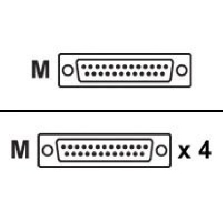 High Density 4-Port EIA-232 Male Cable