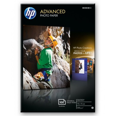 HP Advanced Glossy Photo Paper-100 sht/10 x 15 cm borderless, 250 g/m2, Q8692A
