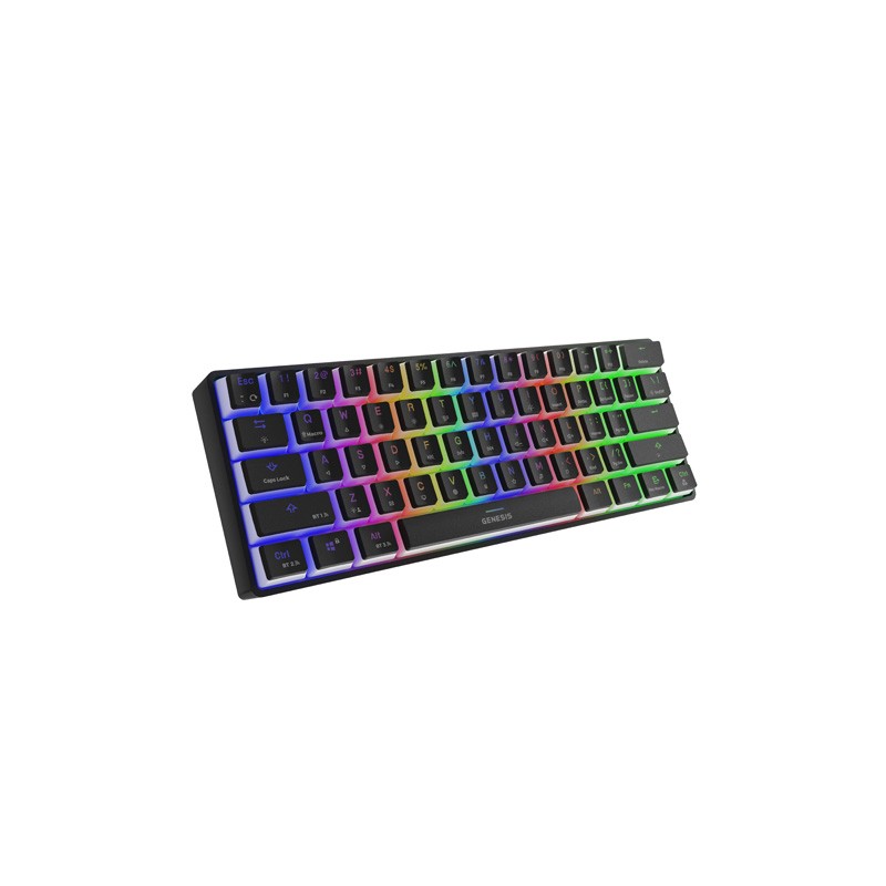 Genesis herní klávesnice THOR 660 RGB/Bezdrátová Bluetooth/US layout/Černá