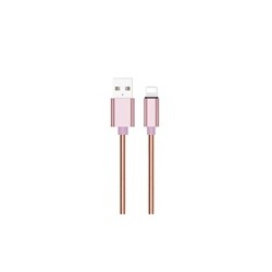 WG - Datový kabel Lightning na USB-A, 1 metr, růžová