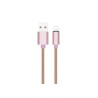WG - Datový kabel Lightning na USB-A, 1 metr, růžová