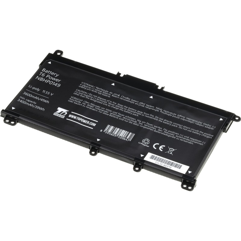 Baterie T6 Power HP 250 G7, 255 G7, 15-cs000, 15-da000, 17-by000, 3600mAh, 41Wh, 3cell, Li-pol