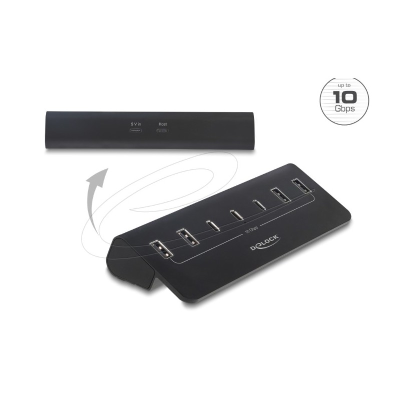 USB 10 Gbps Hub with 3 USB Type-C and 4
