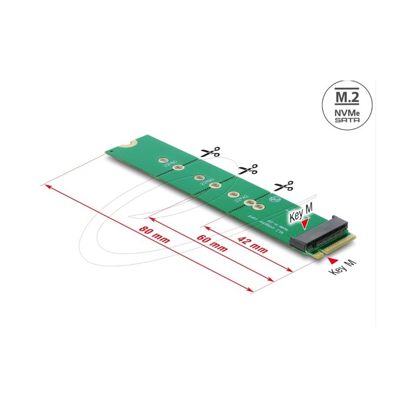 Adapter M.2 Key M male to M.2 Key M slot