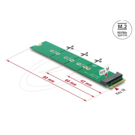 Adapter M.2 Key M male to M.2 Key M slot