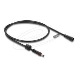 Delock - Prodlužovací šnura - DC jack 5.5 mm x 2.1 mm (M) ochranná cepka do DC jack 5.5 mm x 2.1 mm (F) se závitem - 12 - 24 V