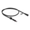 Delock - Prodlužovací šnura - DC jack 5.5 mm x 2.1 mm (M) ochranná cepka do DC jack 5.5 mm x 2.1 mm (F) se závitem - 12 - 24 V